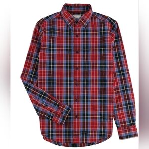 American Eagle Red Blue Plaid Check Cotton American Button Down. Size XL